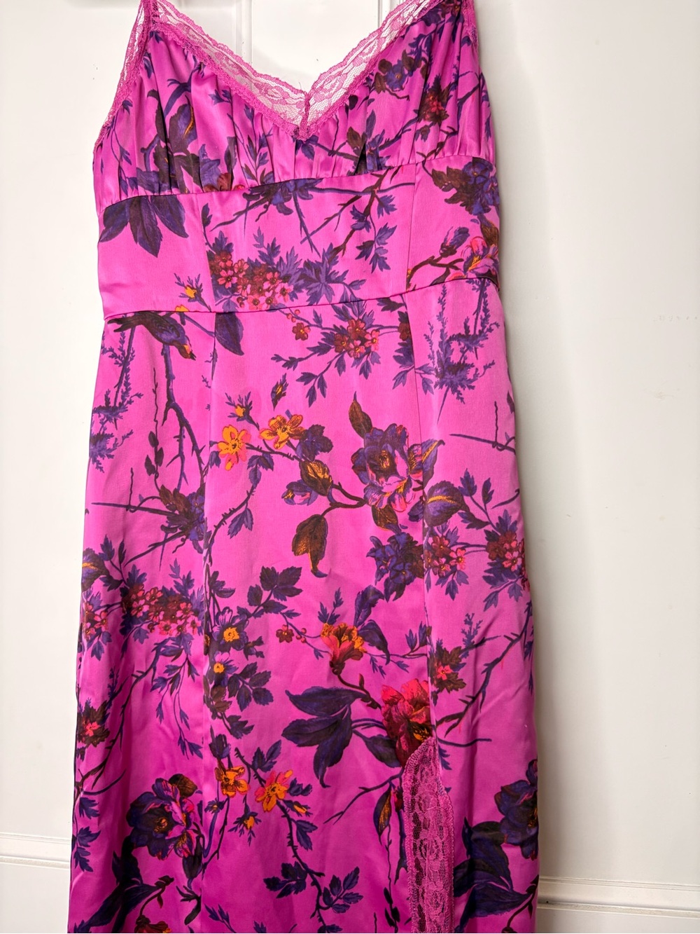 Urban outfitters Audrey Lace flora Slip midi Dress size small - Picture 3 of 14